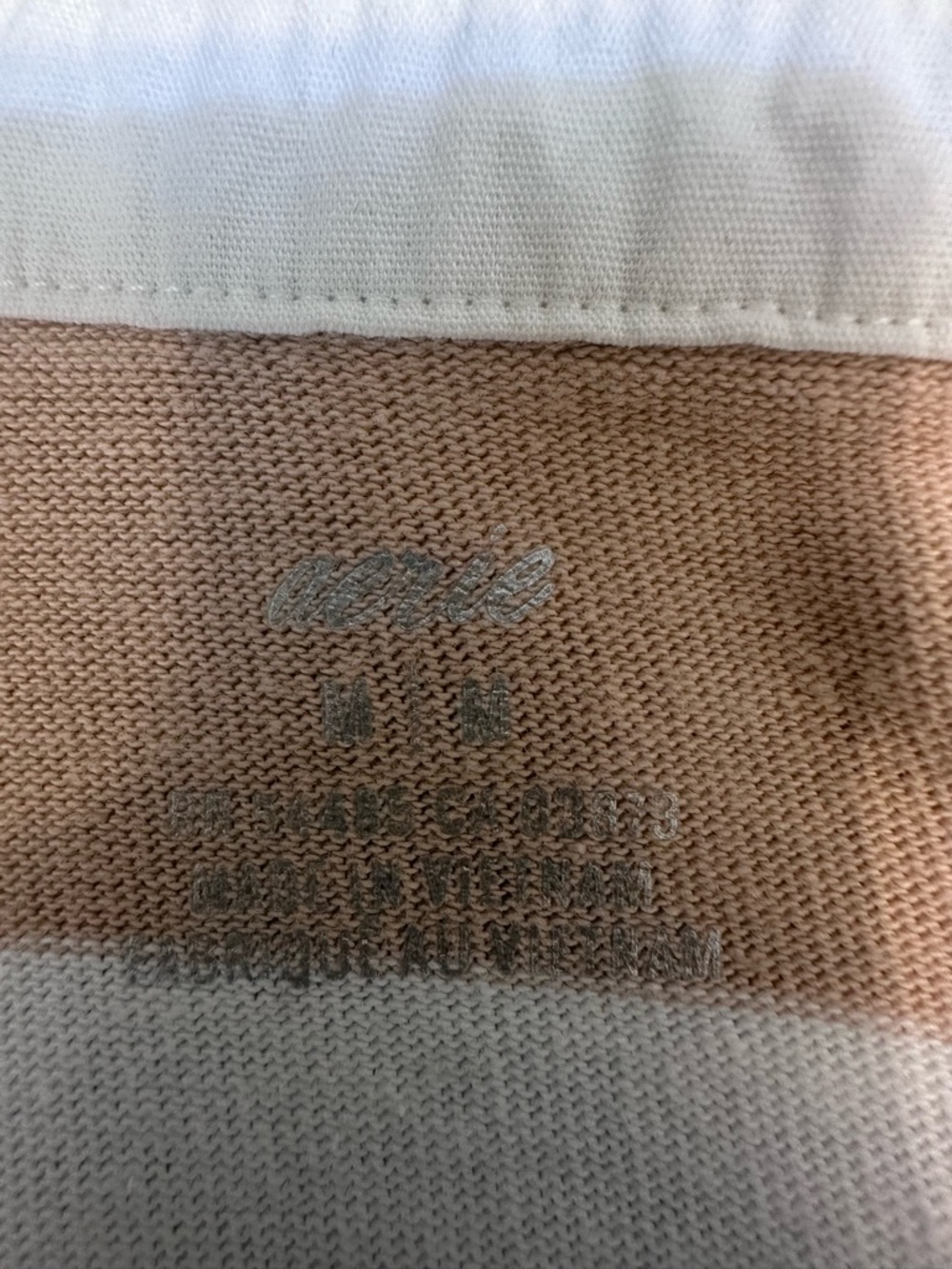 #200- aerie Striped Rugby Polo in Beige and White - Picture 13 of 14